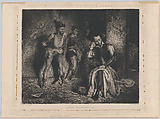 Tasso in Prison, from "L'Art", Léopold Flameng French, Etching