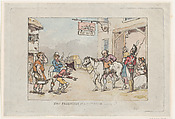 The Production of a Post House, Thomas Rowlandson British, Hand-colored etching