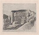 The Little House at the Portico and the Cypress (Large Sheet), Giorgio Morandi  Italian, Etching