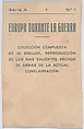 Title card, from "Europe During the War", Anonymous, 20th century, Commercial color lithograph