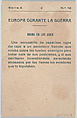 Drama in the air, from "Europe During the War", Anonymous, 20th century, Commercial color lithograph