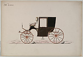 Brougham #3301, Brewster & Co. American, Pen and black ink, watercolor and gouache with gum arabic