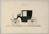 Brougham #3254, Brewster & Co. American, Pen and black ink, watercolor and gouache with gum arabic