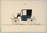 Brougham #3251, Brewster & Co. American, Pen and black ink, watercolor and gouache with gum arabic