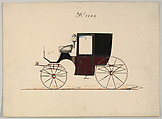 Brougham #3249, Brewster & Co. American, Pen and black ink, watercolor and gouache with gum arabic