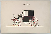 Brougham #3184, Brewster & Co. American, Pen and black ink, watercolor and gouache