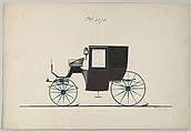 Brougham #3173, Brewster & Co. American, Pen and black ink, watercolor and gouache with metallic ink