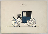 Brougham #3171, Brewster & Co. American, Pen and black ink, watercolor and gouache with gum arabic