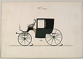Brougham #3017, Brewster & Co.  American, Pen and black ink, watercolor and gouache with gum arabic.