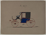 Brougham #3677, Brewster & Co.  American, Pen and black ink, watercolor and gouache with gum arabic