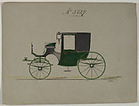 Brougham #3729, Brewster & Co.  American, Pen and black ink, watercolor and gouache with gum arabic