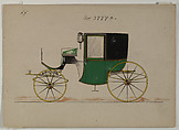 Design for Brougham, no. 3774a, Brewster & Co. (American, New York), Pen and black ink, watercolor and gouache with gum arabic