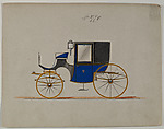Brougham #3790, Brewster & Co.  American, Pen and black ink, watercolor and gouache with gum arabic