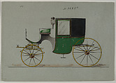Brougham #3823a, Brewster & Co.  American, Pen and black ink, watercolor and gouache, with gum arabic and metallic ink