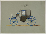 Brougham #3892, Brewster & Co.  American, Pen and black ink, watercolor and gouache with gum arabic and metallic ink.