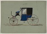 Brougham #3906, Brewster & Co.  American, Pen and black ink and watercolor and gouache and gum arabic
