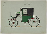 Brougham #4014, Brewster & Co.  American, Pen and black ink, watercolor and gouache with gum arabic and metallic ink