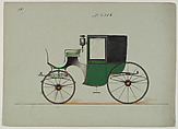 Brougham #4106, Brewster & Co.  American, Pen and black ink, watercolor and gouache with gum arabic and metalic ink
