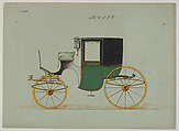 Brougham #4038, Brewster & Co.  American, Pen and black ink watercolor and gouache with gum arabic and metallic ink