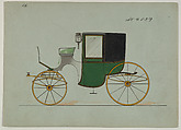 Brougham #4039, Brewster & Co.  American, Pen and black ink, watercolor and gouache with gum arabic and metallic ink