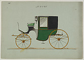 Brougham #4041, Brewster & Co.  American, Pen and black ink, watercolor and gouache with gum arabic