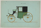 Brougham #4063, Brewster & Co.  American, Pen and black ink, watercolor and gouache