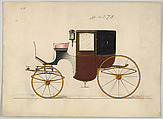 Brougham #4073, Brewster & Co.  American, Pen and black ink, watercolor and gouache with gum arabic and metallic ink