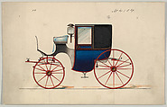 Brougham #4104, Brewster & Co.  American, Pen and black ink, watercolor and gouache with gum arabic and metallic ink