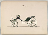Cabriolet #3216, Brewster & Co. American, pen and black ink, watercolor and gouache with gum arabic