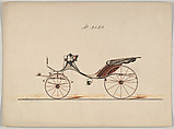 Cabriolet #3533, Brewster & Co. American, Pen and black ink, watercolor and gouache with gum arabic