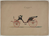 Cabriolet or Victoria #3558a, Brewster & Co. American, Pen and black ink, watercolor and gouache