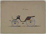 Cabriolet #3560, Brewster & Co. American, Pen and black ink, watercolor and gouache