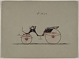 Cabriolet #3573, Brewster & Co. American, pen and black ink, watercolor and gouache
