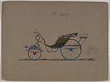 Phaeton #3657, Brewster & Co. American, Pen and black ink, watercolor and gouache with gum arabic