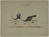 Cabriolet #3678, Brewster & Co. American, Pen and black ink, watercolor and gouache with gum arabic