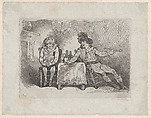 Two Men Smoking and Drinking (Charles and Jack Bannister in Henry IV, Part I), Thomas Rowlandson  British, Etching