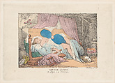 French Luxury, or Repos a la Francaise, After Thomas Rowlandson (British, London 1757–1827 London), Hand-colored etching