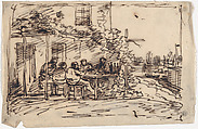Twenty-three drawings for "Le Voyage en bateau", Charles-François Daubigny (French, Paris 1817–1878 Paris), Pen and ink and graphite on tracing paper