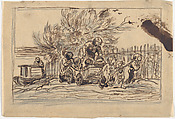 Twenty-three drawings for "Le Voyage en bateau", Charles-François Daubigny (French, Paris 1817–1878 Paris), Pen and ink and graphite on tracing paper