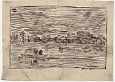 Twenty-three drawings for "Le Voyage en bateau", Charles-François Daubigny (French, Paris 1817–1878 Paris), Pen and ink and graphite on tracing paper
