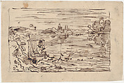 Twenty-three drawings for "Le Voyage en bateau", Charles-François Daubigny (French, Paris 1817–1878 Paris), Pen and ink and graphite on tracing paper