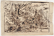 Twenty-three drawings for "Le Voyage en bateau", Charles-François Daubigny (French, Paris 1817–1878 Paris), Pen and ink and graphite on tracing paper
