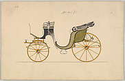 Cabriolet #4171, Brewster & Co. American, Pen and black ink, watercolor