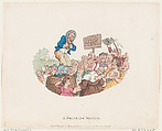 A Grinning Match, Thomas Rowlandson  British, Hand-colored etching