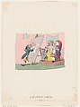 A Family Piece, Thomas Rowlandson British, Hand-colored etching