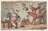 An Academy for Grown Horsemen and The Annals of Horsemanship, Thomas Rowlandson (British, London 1757–1827 London), Hand-colored etching