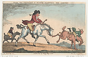 An Academy for Grown Horsemen and The Annals of Horsemanship, Thomas Rowlandson (British, London 1757–1827 London), Hand-colored etching