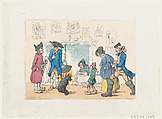 The Kitchen of a French Post House, Thomas Rowlandson British, Hand-colored etching