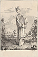 Chinoiserie with a woman playing a gong, from Suite de Figures Chinoises. . .Tiré du Cabinet de Mr. d'Azaincourt (Series of Chinoiserie Figures. . .From the Chambers of Mr. d'Azaincourt), Jean Pierre Louis Laurent Hoüel  French, Etching and engraving