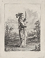 Chinoiserie with a woman playing the mouth organ, from Suite de Figures Chinoises. . .Tiré du Cabinet de Mr. d'Azaincourt  (Series of Chinoiserie Figures. . .From the Chambers of Mr. d'Azaincourt), plate 3, Jean Pierre Louis Laurent Hoüel  French, Etching and engraving